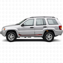 Racingstijl zijstrepen vinyl decal voor Jeep Grand Cherokee 1999-2004_3