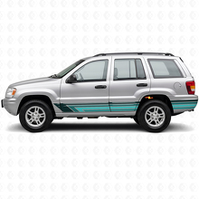 Vintage rechte strepen zijkant vinyl decal voor Jeep Grand Cherokee 1999-2004_2