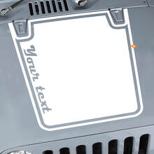 Aangepaste tekst zwarte omtrek motorkap vinyl sticker voor Jeep CJ en Wrangler_2