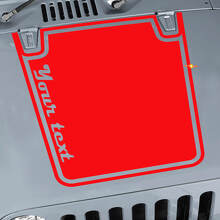 Aangepaste tekst zwarte omtrek motorkap vinyl sticker voor Jeep CJ en Wrangler_3