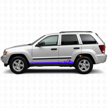 Mountains Dunne Strepen Zij Vinyl Sticker voor Jeep Grand Cherokee 2005-2010_2