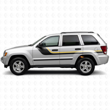 Twin Strepen Zij Vinyl Decal voor Jeep Grand Cherokee 2005-2010_2