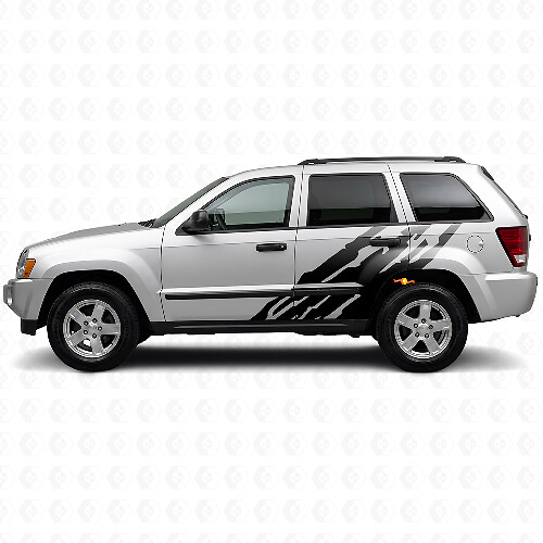 Modderspatgrafiek Zijkant Vinyl Decal voor Jeep Grand Cherokee 2005-2010