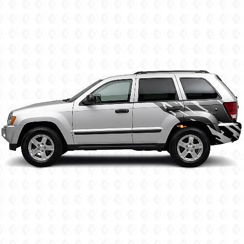 Modderspatten Grafische Achterzij Vinyl Sticker voor Jeep Grand Cherokee 2005-2010