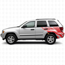 Modderspatten Grafische Achterzij Vinyl Sticker voor Jeep Grand Cherokee 2005-2010_3