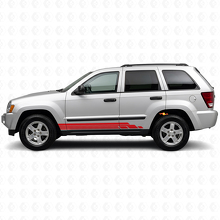 Gebogen Strepen Zij Vinyl Decal Kit voor Jeep Grand Cherokee 2005-2010_3