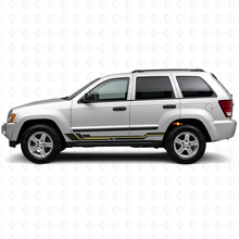 Gekromde Strepen Rocker Panel Vinyl Decal voor Jeep Grand Cherokee 2005-2010_2