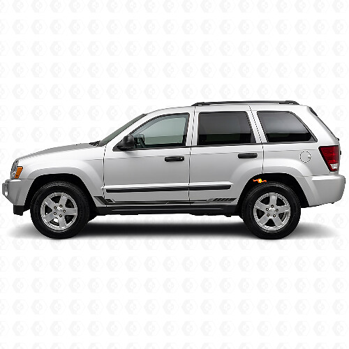 Racingstijl Zijstrepen Vinyl Decal voor Jeep Grand Cherokee 2005-2010