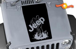 Jeep Zombie Hand wrangler kap CJ YJ TJ JK Vinyl Sticker Sticker