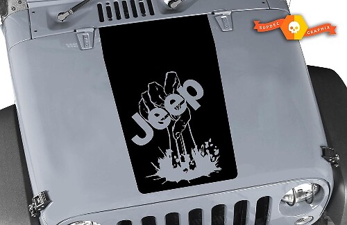 Jeep Zombie Hand wrangler kap CJ YJ TJ JK Vinyl Sticker Sticker