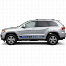 Geruite Vlag Zijstrepen Vinyl Decal voor Jeep Grand Cherokee 2011-2021_2