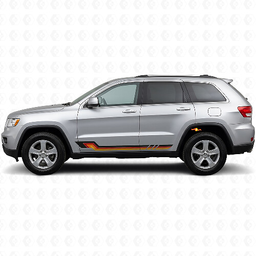 Vinyldecal met vintage zijstrepen voor Jeep Grand Cherokee 2011-2021