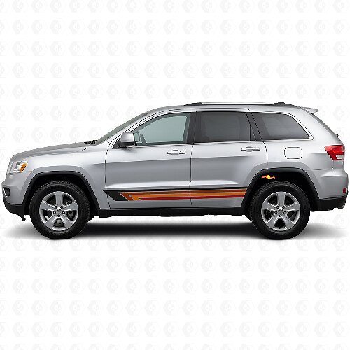 Vintage rechte strepen zijvinylsticker voor Jeep Grand Cherokee 2011-2021