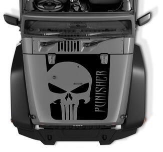 Jeep Punisher Skull wrangler Rubicon TJ hood Decal CJ ​​YJ TJ JK Vinyl Sticker