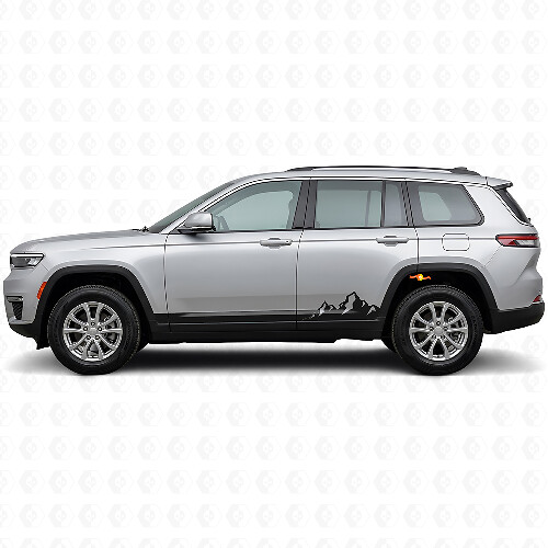 Mountains Dunne Strepen Zij Vinyl Sticker voor Jeep Grand Cherokee 2021+