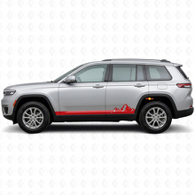 Mountains Dunne Strepen Zij Vinyl Sticker voor Jeep Grand Cherokee 2021+_3