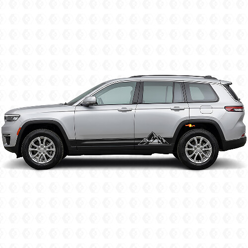Mountains Style Strepen Zij Vinyl Sticker voor Jeep Grand Cherokee 2021+