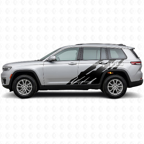 Modderspatten grafische zijvinylsticker voor Jeep Grand Cherokee 2021+