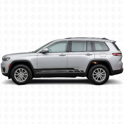 Gebogen Strepen Zij Vinyl Decal Kit voor Jeep Grand Cherokee 2021+