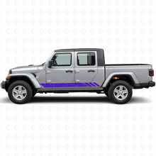 Topografische Stijl Strepen Zij Vinyl Sticker voor Jeep Gladiator 2020+_2