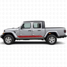 Topografische Stijl Strepen Zij Vinyl Sticker voor Jeep Gladiator 2020+_3