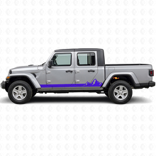 Mountains dunne strepen zij vinyl decal voor Jeep Gladiator 2020+_2