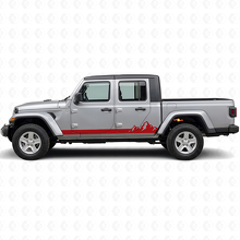 Mountains dunne strepen zij vinyl decal voor Jeep Gladiator 2020+_3