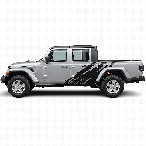 Modderspatgrafiek Zijkant Vinyl Decal voor Jeep Gladiator 2020+_1