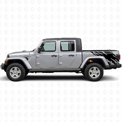 Modderspat Grafische Achterzij Vinylsticker voor Jeep Gladiator 2020+