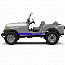 Geperforeerde zijstrepen vinyl decal set voor Jeep CJ-5 1955-1983_2