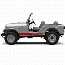 Geperforeerde zijstrepen vinyl decal set voor Jeep CJ-5 1955-1983_3