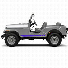 Topografische Stijl Strepen Zij Vinyl Sticker voor Jeep CJ-5 1955-1983_2