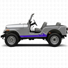Mountains Dunne Strepen Zijkant Vinyl Sticker voor Jeep CJ-5 1955-1983_2