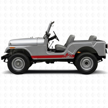 Mountains Style Strepen Zijvinyl Sticker voor Jeep CJ-5 1955-1983_2