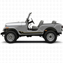 Dubbele Strepen Rocker Panel Vinyl Sticker voor Jeep CJ-5 1955-1983_2