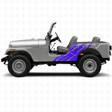 Modderspat Grafische Zijvinylsticker voor Jeep CJ-5 1955-1983_2