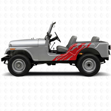 Modderspat Grafische Zijvinylsticker voor Jeep CJ-5 1955-1983_3