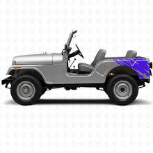Modderspat Graphic Achterzij Vinyl Decal voor Jeep CJ-5 1955-1983_2