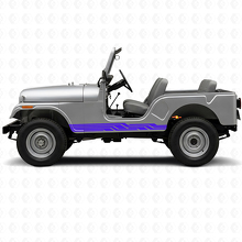 Ingewikkelde Strepen Zijkant Vinyl Decal voor Jeep CJ-5 1955-1983_2