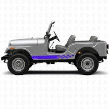 Geblokte stickers zijvinyl decal voor Jeep CJ-5 1955-1983_2