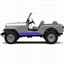 Gebogen Strepen Zijkant Vinyl Decal Kit voor Jeep CJ-5 1955-1983_2