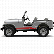 Gebogen Strepen Zijkant Vinyl Decal Kit voor Jeep CJ-5 1955-1983_3