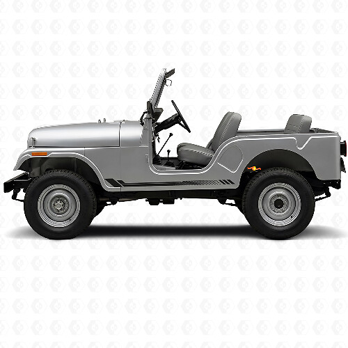 Honeycomb Strepen Zij Vinyl Decal voor Jeep CJ-5 1955-1983_1