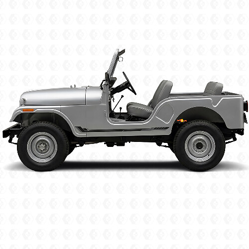 Racing Style Zijstrepen Vinyl Decal voor Jeep CJ-5 1955-1983_1