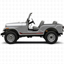 Racing Style Zijstrepen Vinyl Decal voor Jeep CJ-5 1955-1983_3