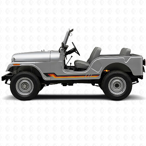 Vinyl decal met vintage zijstrepen voor Jeep CJ-5 1955-1983_1