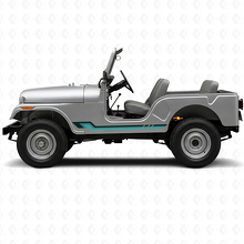 Vinyl decal met vintage zijstrepen voor Jeep CJ-5 1955-1983_2