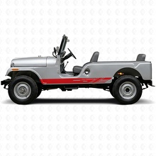 Versierde Vinyl Zijstrepen Decal Kit voor Jeep CJ-6 1955-1975_3