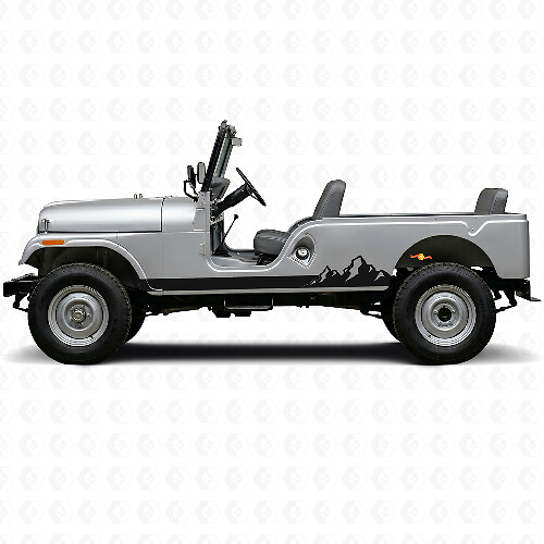 Mountains Dunne Strepen Zij Vinyl Decal voor Jeep CJ-6 1955-1975