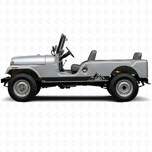 Mountains Stijl Strepen Zij Vinyl Decal voor Jeep CJ-6 1955-1975_1